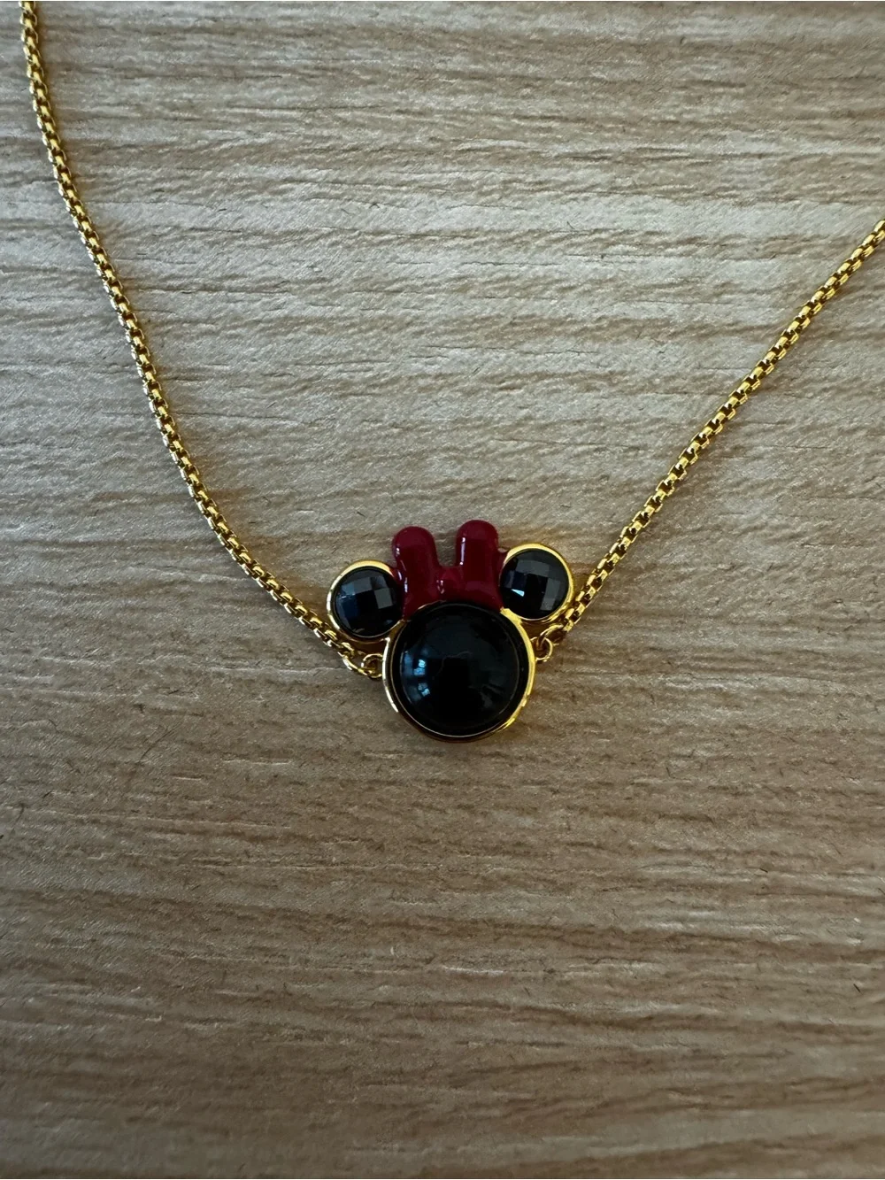 Kate Spade Gold Minnie Mouse Bracelet- Red & Black